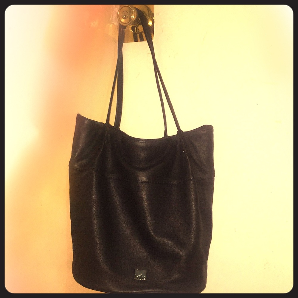 Kooba Black leather bucket bag